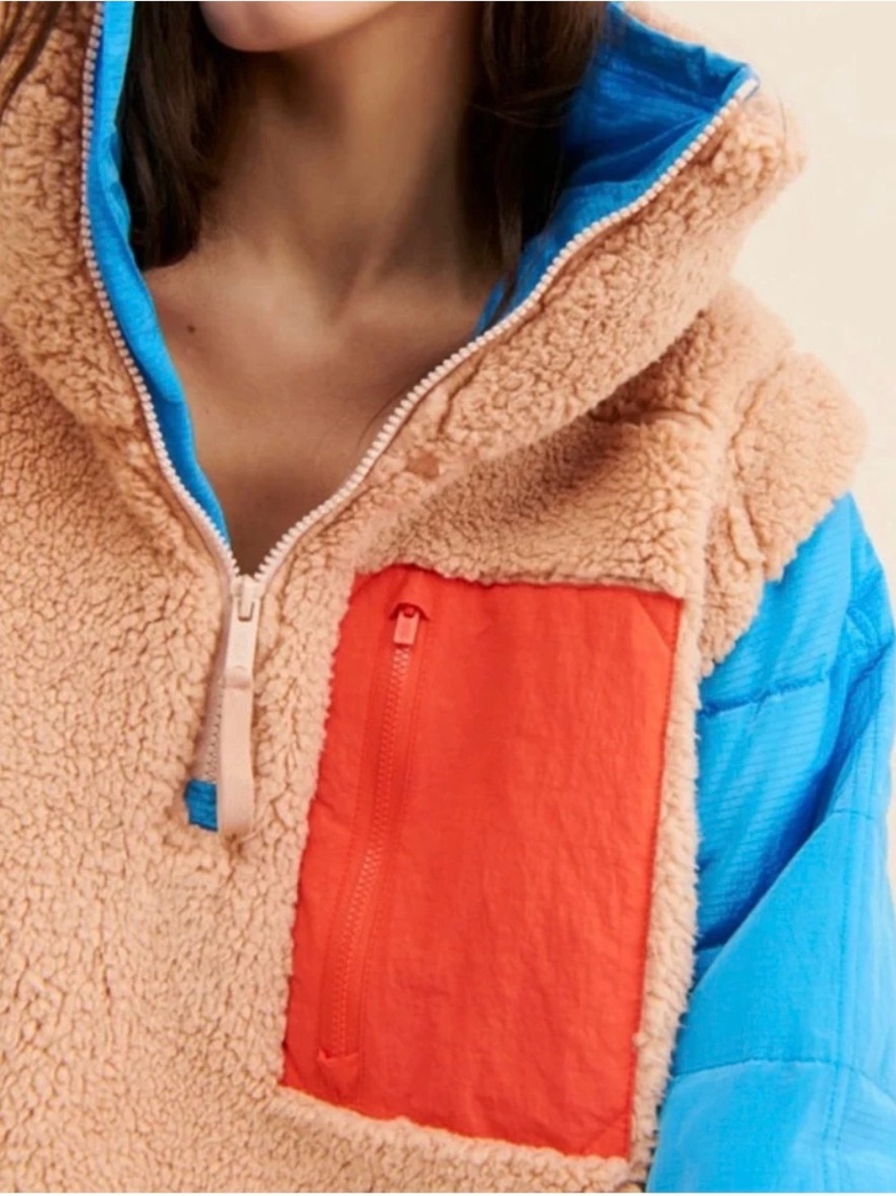 Free People FP Movement Scenic Route Colorblock 1/2 Zip Pullover - Small - Picture 3 of 10